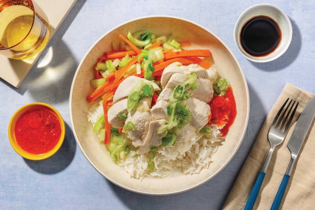 Poached Hainanese Chicken & DIY Sambal