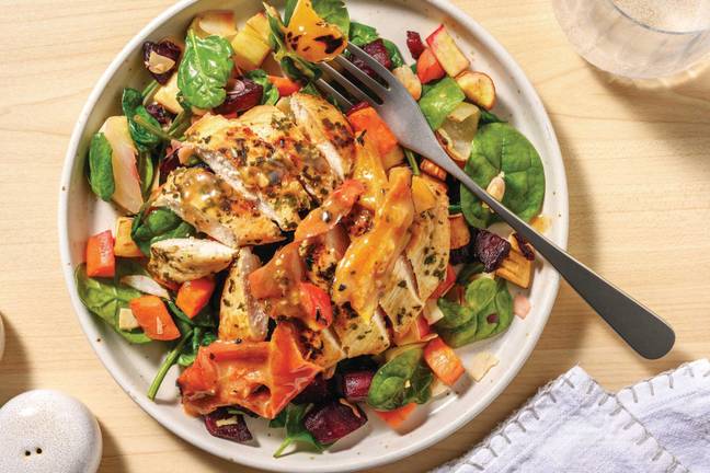 Herby Chicken & Rainbow Veggie Toss