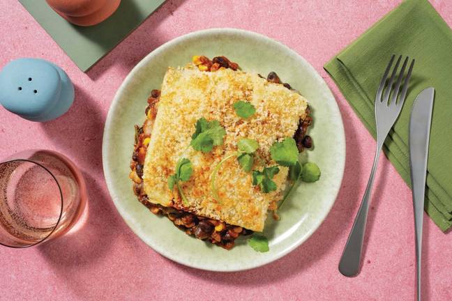 Mexican Bean & Veggie-Loaded Pie