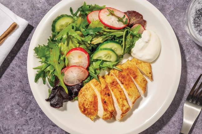 Curry-Spiced Chicken & Crisp Cucumber Salad