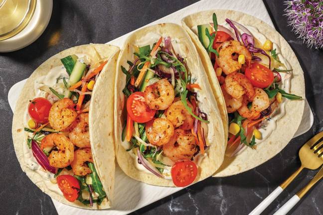 Asian-Style Prawn & Cucumber Tacos