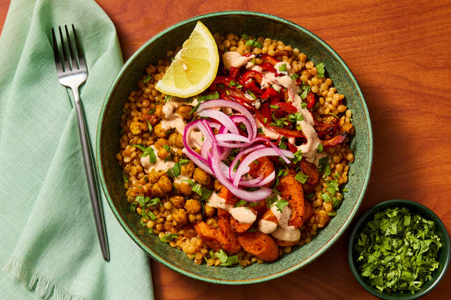 Shawarma-Spiced Chickpea Couscous Bowls
