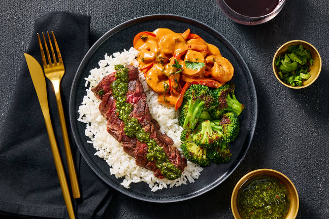 Brazilian-Style Steak with Shrimp Stew