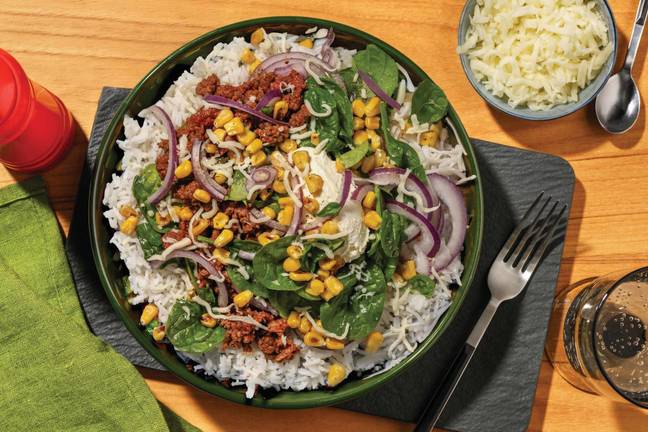 Tex-Mex Beef & Bacon Rice Bowl