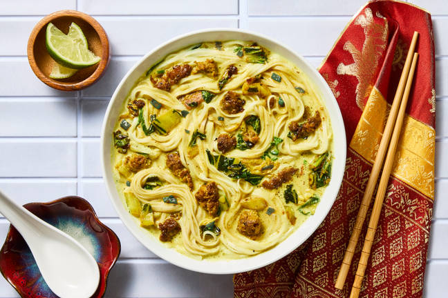 Thai-Inspired Curry Pork Noodle Soup 