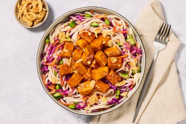 Crispy Sticky Tofu & Miso Ginger Lo Mein