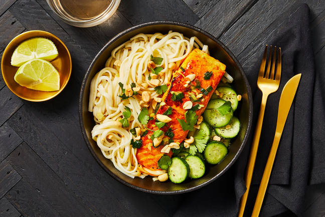 Turmeric Salmon & Miso Butter Noodles