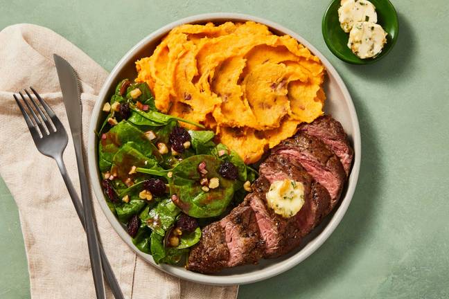 Steak with Roasted Garlic Rosemary Butter