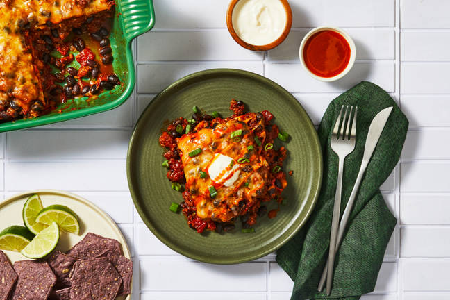 Mexican-Style Beef & Bean “Lasagna”