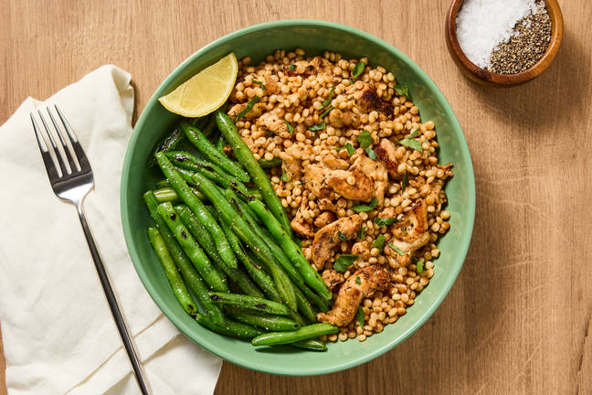 Lemony Herbed Chicken & Couscous Skillet
