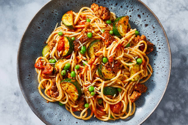 Italian Pork Sausage Spaghetti Bolognese