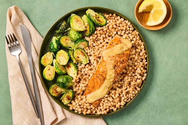 Seared Salmon with Lemon-Dijon Sauce