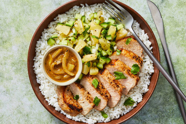Pork Chops & Pineapple Mojo Sauce