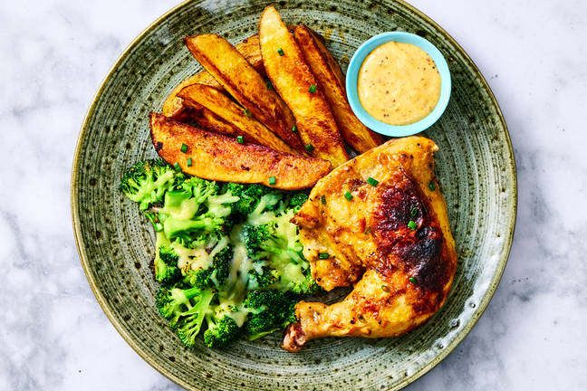 Honey Mustard Roasted Half Chicken