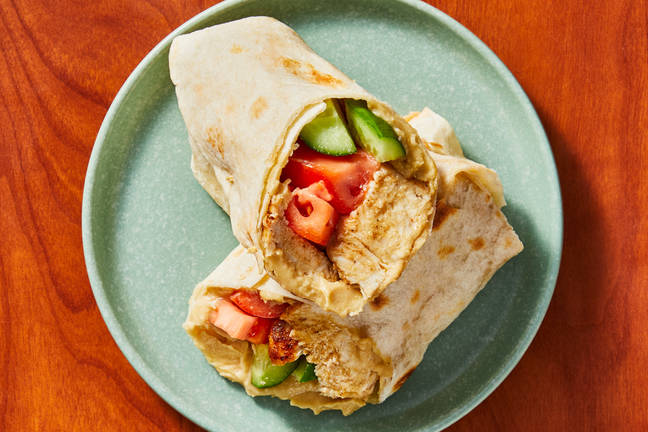 Turkish-Spiced Chicken & Hummus Wraps