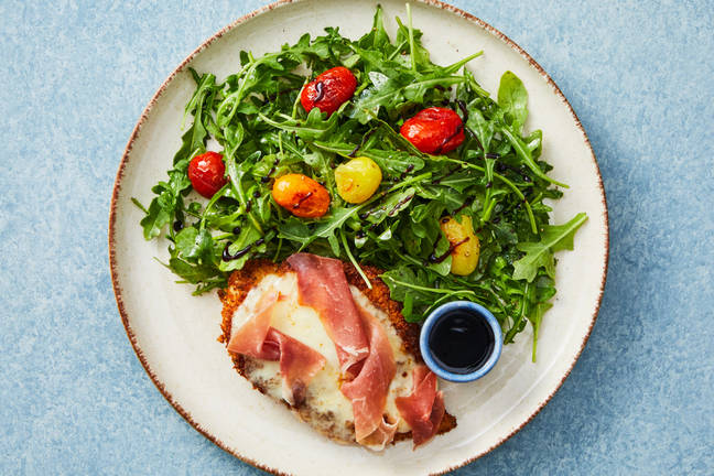 Cheesy Prosciutto Chicken Milanese