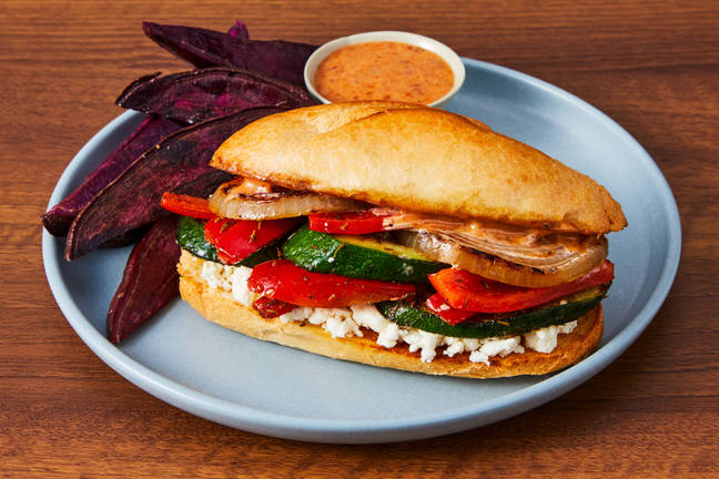 Zaʼatar-Roasted Zucchini & Pepper Sandos