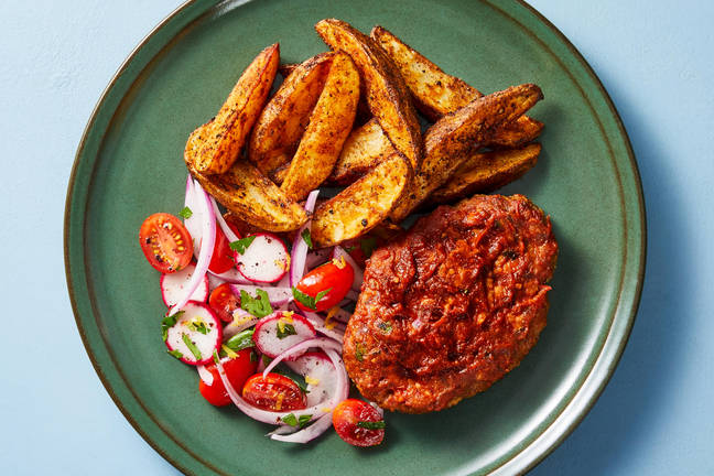 Pork Meatloaf with Harissa Tomato Sauce
