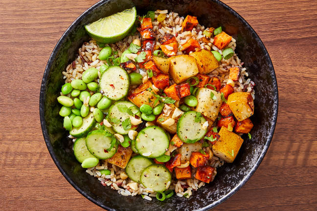 Thai Sweet Potato & Edamame Grain Bowls