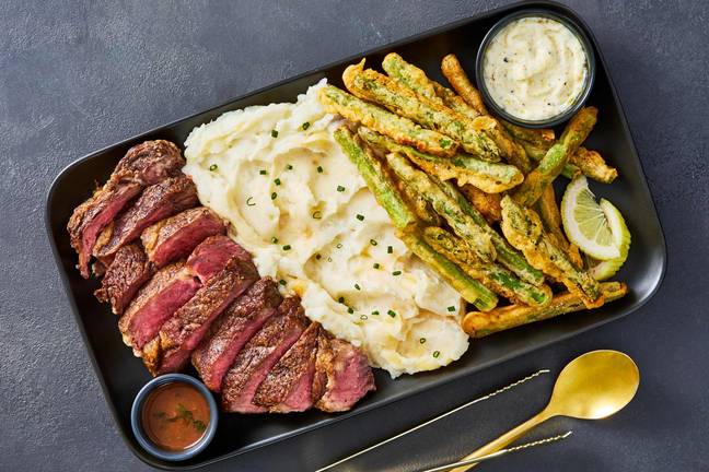 Grass-Fed Rib-Eye Steak & Asparagus Fries