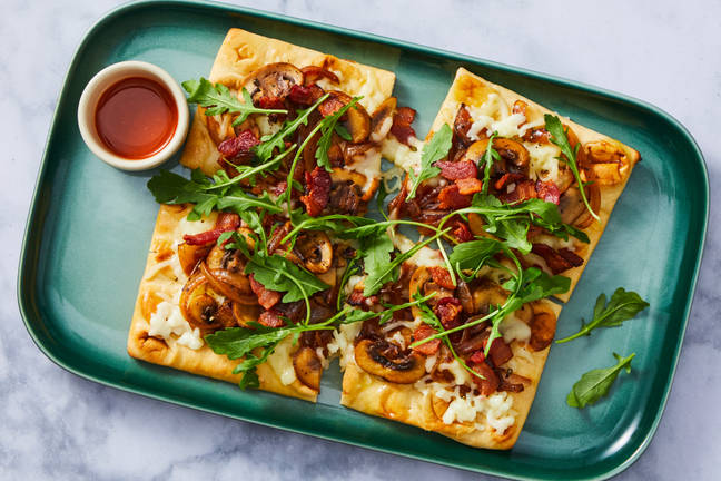 Crispy Bacon & Mushroom Flatbreads