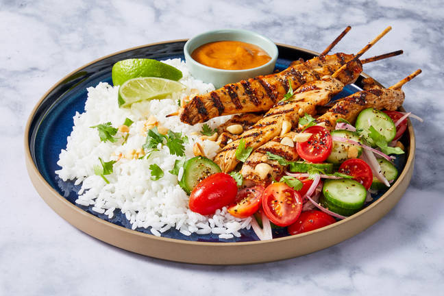 Thai-Inspired Peanut Chicken Satay Bowls