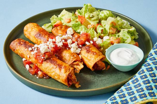 Fried Cheesy Chicken Taquitos