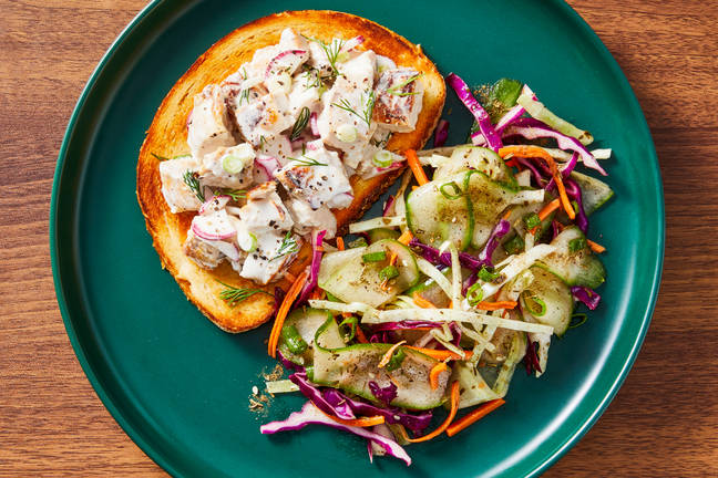 Creamy Dill Chicken Salad Tartines