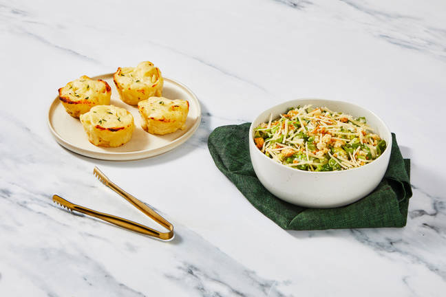 Super-Quick Caesar Salad & Potatoes Au Gratin