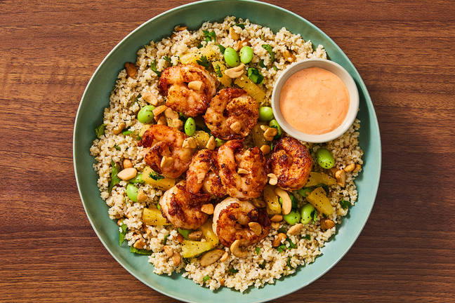 Hawaiian Garlic Shrimp Bowls