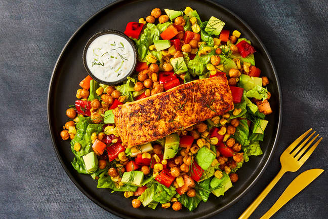 Salmon and Roasted Chickpeas