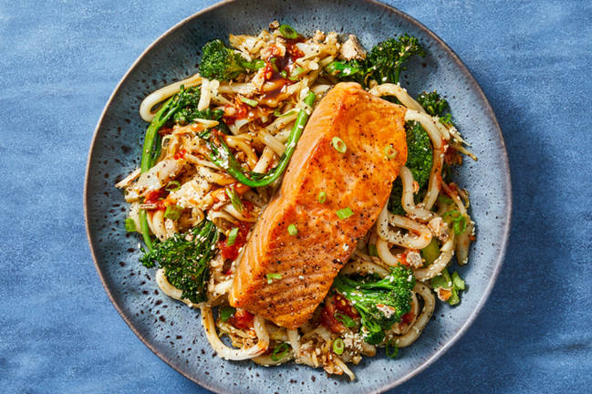 Ginger Salmon and Udon Noodles