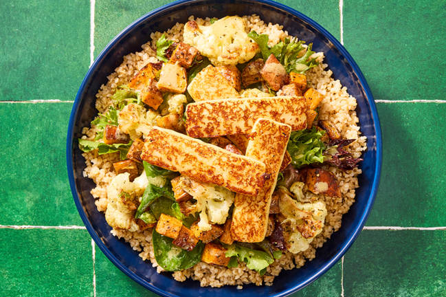 Haloumi et légumes rôtis