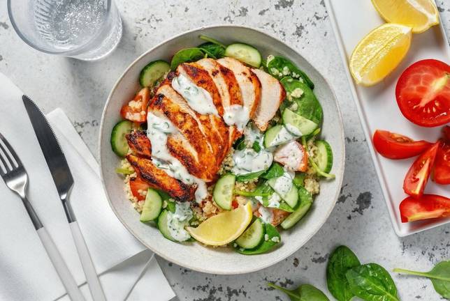 Carb Smart Chicken Bulgur Bowls