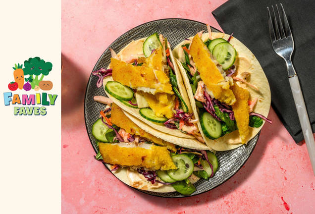 Crumbed Fish & BBQ Mayo Tacos