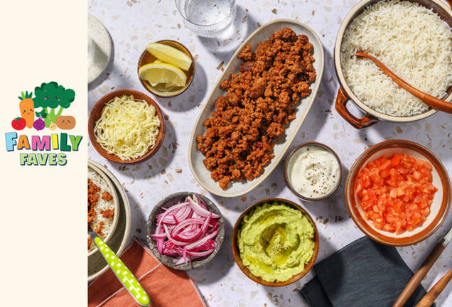 Loaded Beef Burrito Bowl Bar