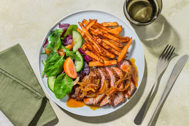 Roast Beef Brisket & Sticky Onion Sauce