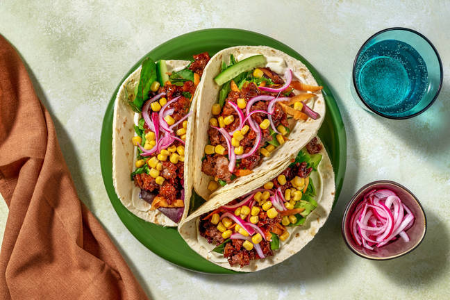 Easy Sticky Garlic Beef Tacos