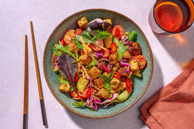 Satay-Spiced Tofu & Cherry Tomato Salad