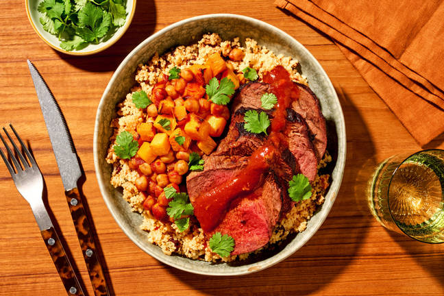 Roast Lamb & Middle Eastern Chickpea Stew