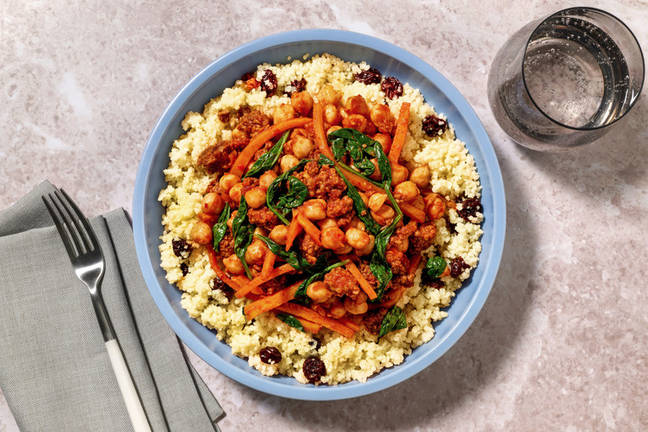Express Harissa Lamb & Chickpea Spinach Stew