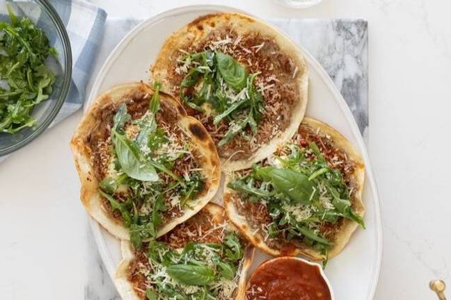 Fraîche Table's Chicken Parm Smash Tacos