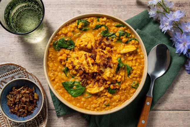  Linsen-Dal mit Pangasius