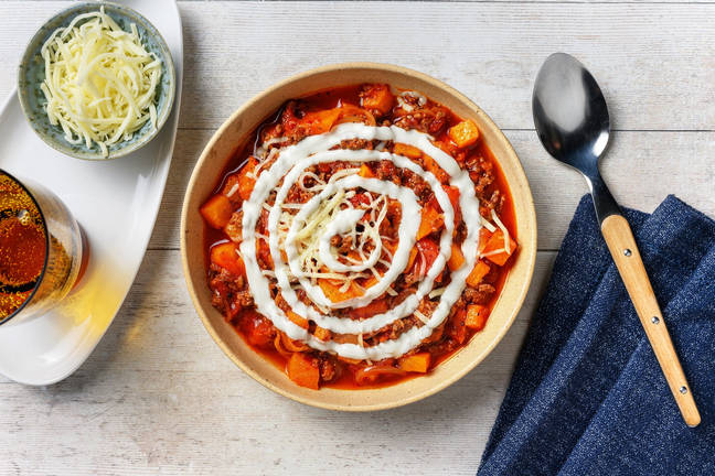 Chipotle-Butternuss Chili con Carne