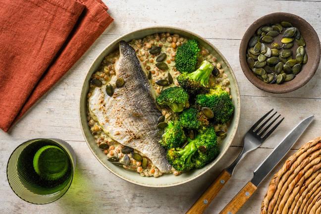Seelachs auf cremigem Linsengemüse