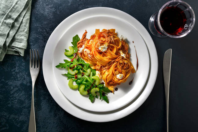 Slow-Cooked Lamb Ragu & Fettuccine