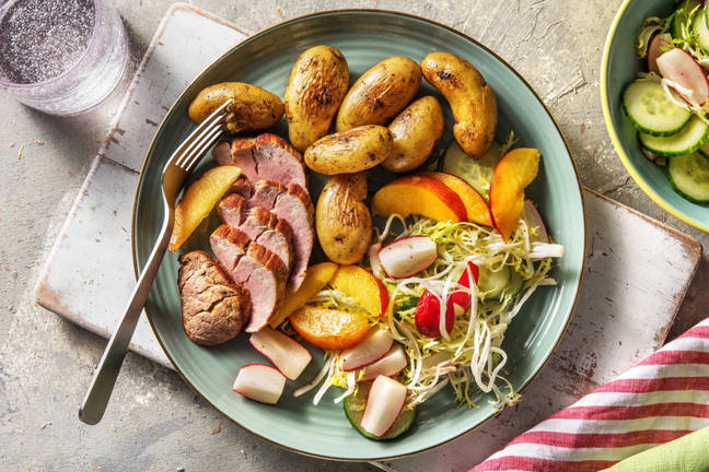 Double protein - Varkenshaas met witlof-appel salade