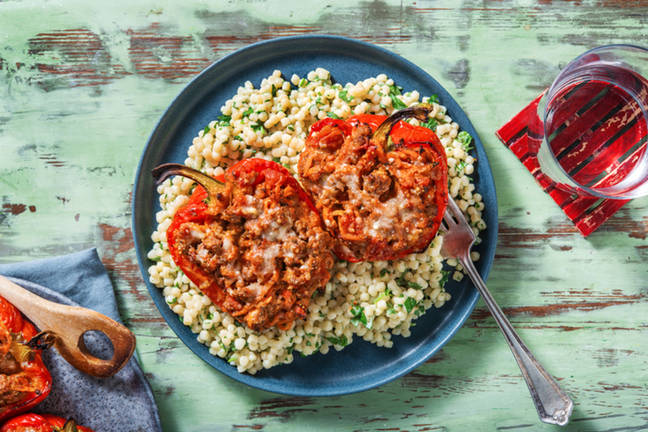 Kjøttdeigfylt paprika