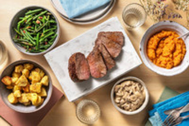 Runderlende met champignonroomsaus