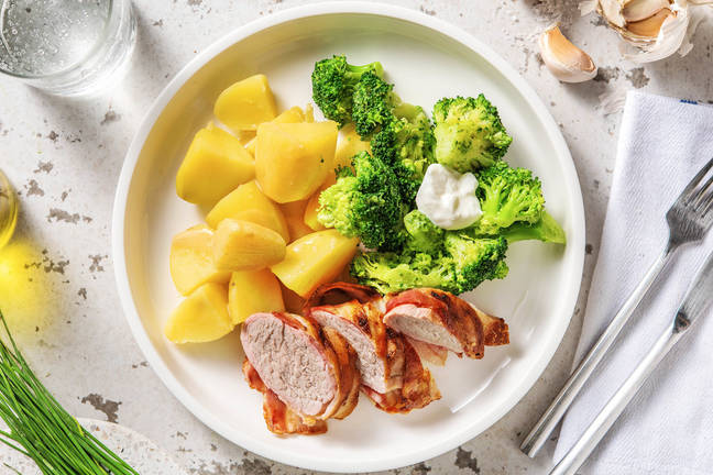 Varkensfilet met broccoli en kruidenboter